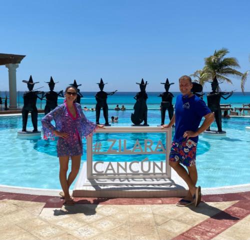 Our daughter and son-in-law, Lauren and Mark, relax in Cancun!